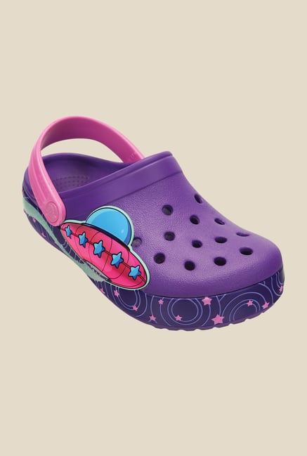 Crocs Crocband Galactic Girls Neon Purple Clogs Crocs Crocband Galactic Girls Neon Purple Clogs