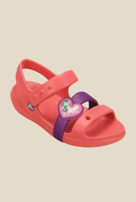 Crocs Keeley Springtime Coral & Amethyst Floater Sandals Crocs Keeley Springtime Coral & Amethyst Floater Sandals