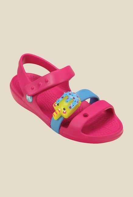 Crocs Keeley Sweets LED Candy Pink Floater Sandals Crocs Keeley Sweets LED Candy Pink Floater Sandals
