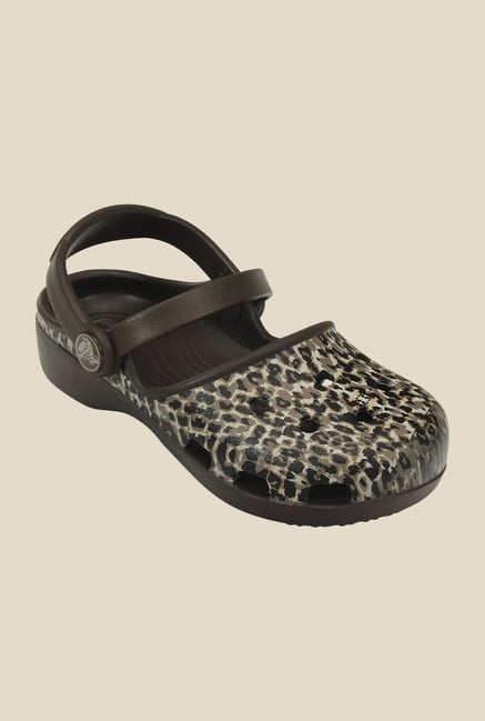 Crocs Karin Leopard Espresso Clogs Crocs Karin Leopard Espresso Clogs
