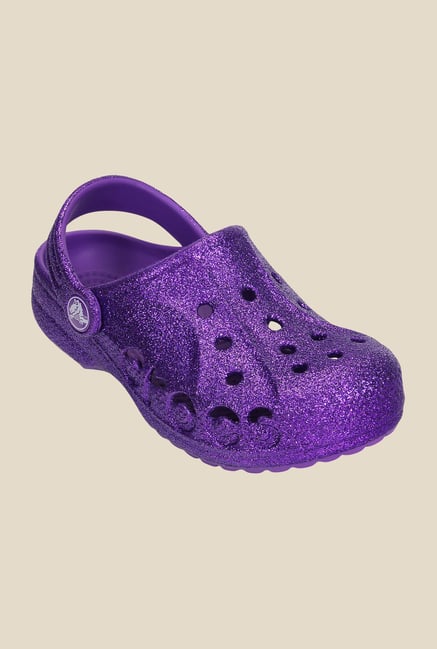 Crocs Baya Hi Glitter Neon Purple Clogs Crocs Baya Hi Glitter Neon Purple Clogs