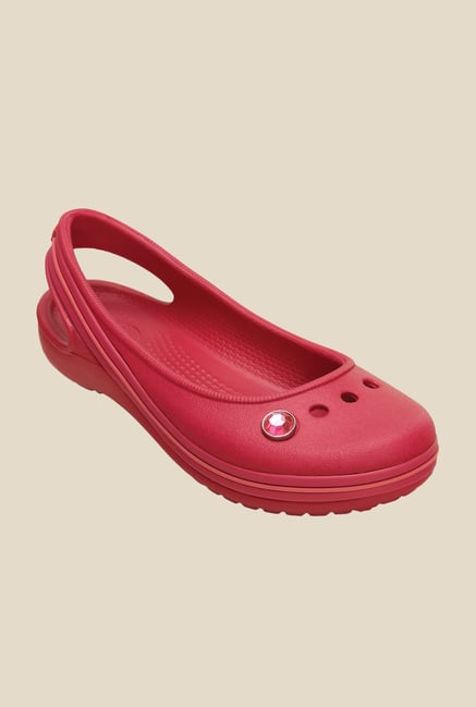 Crocs Genna II Gem Raspberry & Coral Sling Back Sandals Crocs Genna II Gem Raspberry & Coral Sling Back Sandals