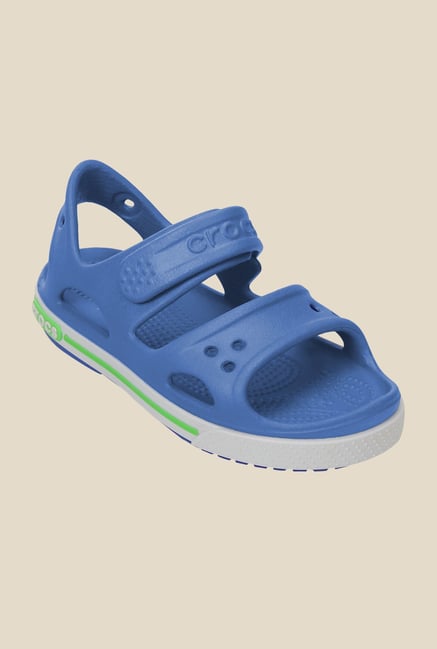 Crocs Crocband II PS Sea Blue & White Sandals Crocs Crocband II PS Sea Blue & White Sandals