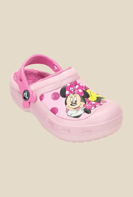 Crocs CC Disney Minnie Glitter Lined Ballerina Pink Clogs Crocs CC Disney Minnie Glitter Lined Ballerina Pink Clogs