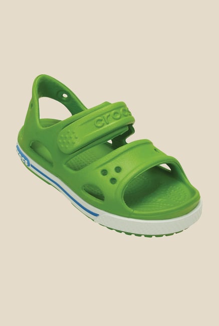 Crocs Crocband II PS Parrot Green & Ocean Sandals Crocs Crocband II PS Parrot Green & Ocean Sandals