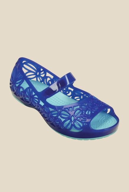 Crocs Isabella Jelly PS Cerulean Blue Mary Jane Shoes Crocs Isabella Jelly PS Cerulean Blue Mary Jane Shoes