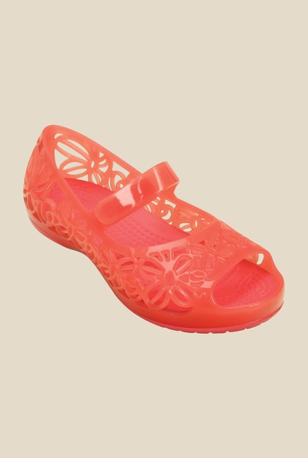 Crocs Isabella Jelly PS Coral Mary Jane Shoes Crocs Isabella Jelly PS Coral Mary Jane Shoes