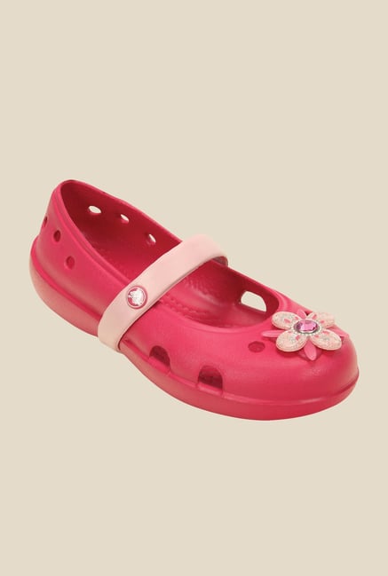 Crocs Keeley Springtime PS Raspberry & Pink Mary Jane Shoes Crocs Keeley Springtime PS Raspberry & Pink Mary Jane Shoes