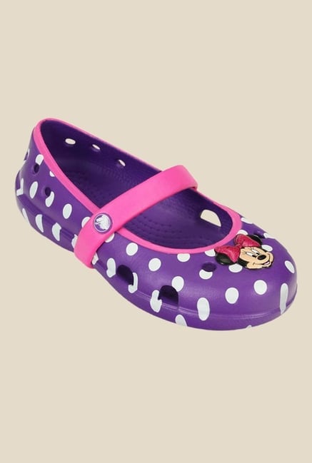 Crocs Keeley Disney Minnie Neon Purple Mary Jane Shoes Crocs Keeley Disney Minnie Neon Purple Mary Jane Shoes