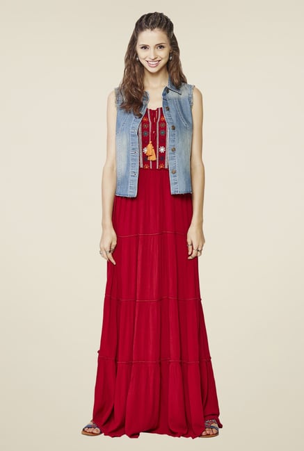 Global Desi Blue Solid Jacket Global Desi Blue Solid Jacket