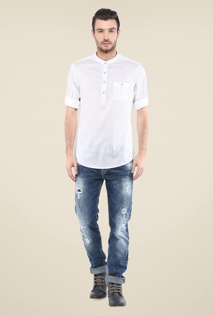 Mufti Blue Distressed Jeans Mufti Blue Distressed Jeans