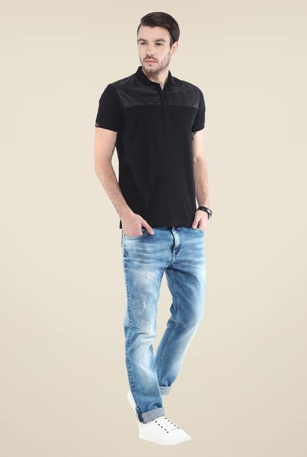 Mufti Blue Distressed Jeans Mufti Blue Distressed Jeans