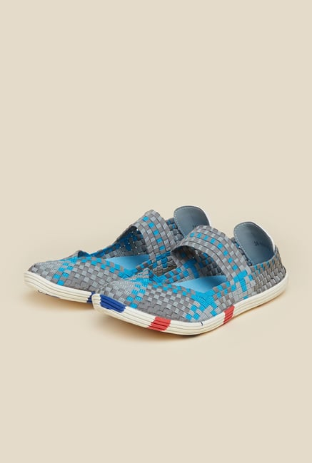 Mochi Blue & Grey Mary Jane Shoes Mochi Blue & Grey Mary Jane Shoes