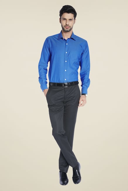 ColorPlus Blue Solid Shirt ColorPlus Blue Solid Shirt