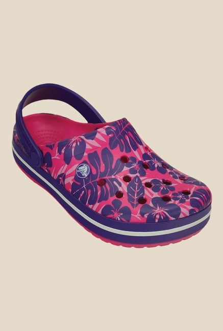 Crocs Crocband Tropical Candy Pink & Ultraviolet Clogs Crocs Crocband Tropical Candy Pink & Ultraviolet Clogs