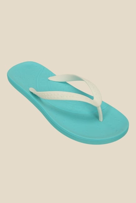 Crocs Chawaii White & Pool Flip Flops Crocs Chawaii White & Pool Flip Flops
