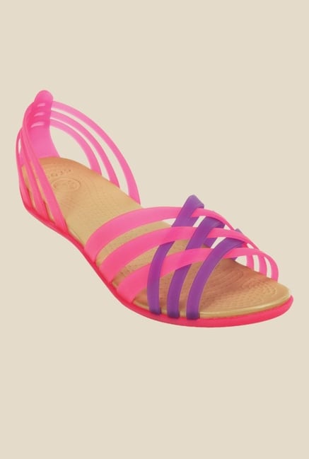 Crocs Huarache Vibrant Pink Sling Back Sandals Crocs Huarache Vibrant Pink Sling Back Sandals