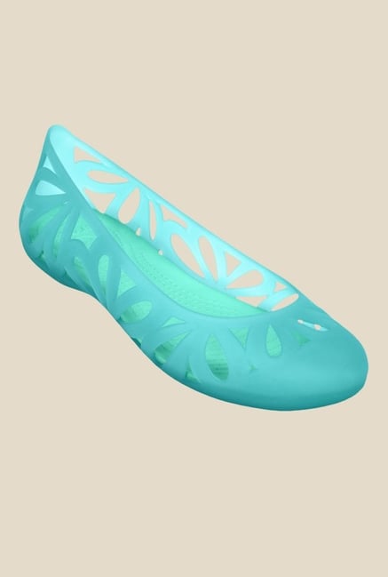 Crocs Adrina III Aqua & Island Green Flat Ballets Crocs Adrina III Aqua & Island Green Flat Ballets