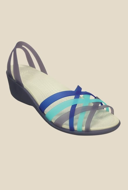 Crocs Huarache Nautical Navy & Aqua Casual Sandals Crocs Huarache Nautical Navy & Aqua Casual Sandals