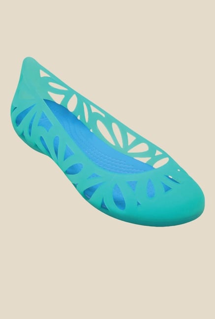 Crocs Adrina III Turquoise Flat Ballets Crocs Adrina III Turquoise Flat Ballets