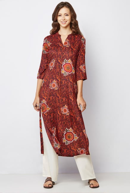 Global Desi Multicolor Printed Kurta Global Desi Multicolor Printed Kurta