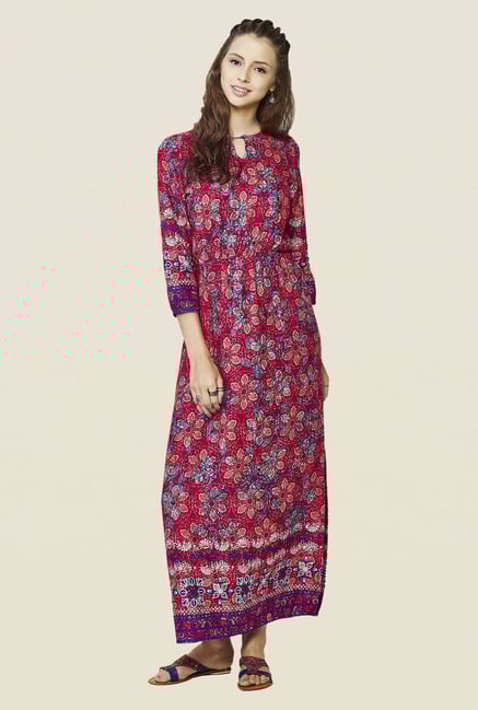 Global Desi Red Printed Dress Global Desi Red Printed Dress