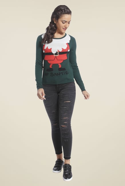 Only Green Printed Pullover Only Green Printed Pullover