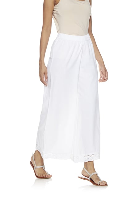 Utsa by Westside White Lace Palazzos Utsa by Westside White Lace Palazzos