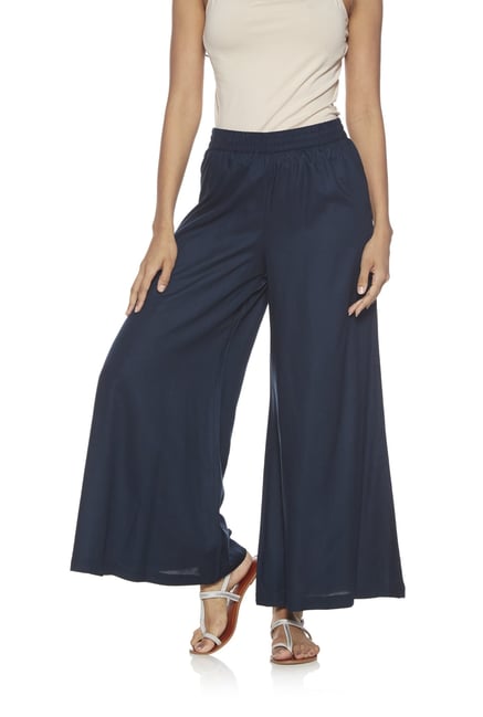 Utsa by Westside Navy Solid Palazzos Utsa by Westside Navy Solid Palazzos