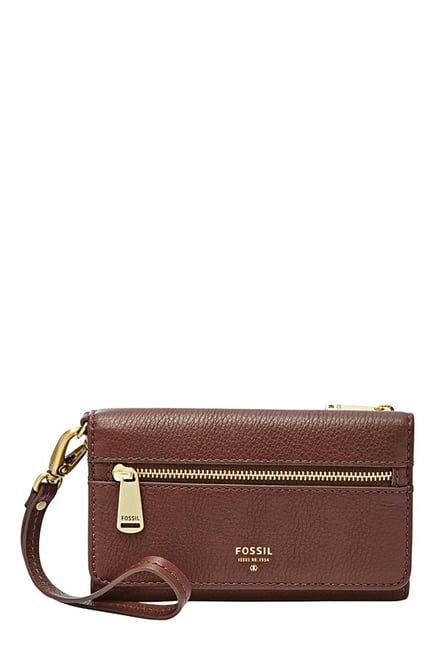 Fossil Dark Brown Solid Leather Tri-Fold Wallet Fossil Dark Brown Solid Leather Tri-Fold Wallet