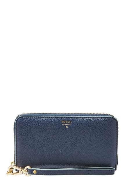 Fossil Navy Solid Leather Wallet Fossil Navy Solid Leather Wallet
