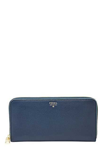 Fossil Navy Solid Leather Wallet Fossil Navy Solid Leather Wallet