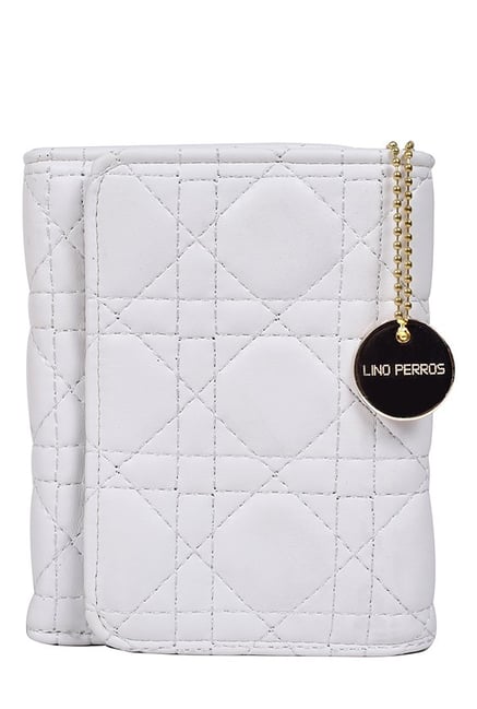 Lino Perros White Quilted Wallet Lino Perros White Quilted Wallet