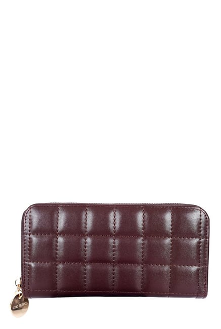 Lino Perros Brown Stitched Quilted Wallet Lino Perros Brown Stitched Quilted Wallet