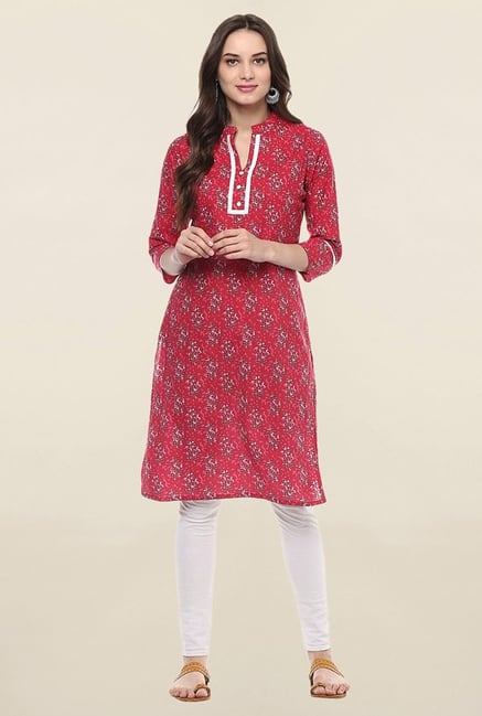 Jaipur Kurti Pink Printed Cotton Kurta Jaipur Kurti Pink Printed Cotton Kurta
