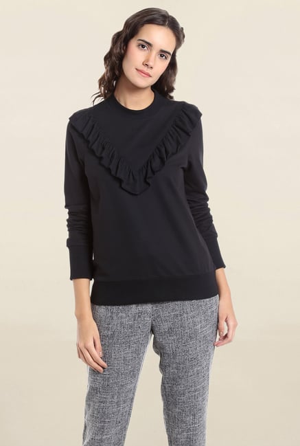 Vero Moda Black Polyester Sweater Vero Moda Black Polyester Sweater