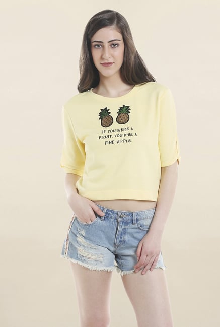 Only Yellow Embellished Sweater Only Yellow Embellished Sweater