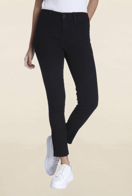 Vero Moda Black Raw Denim Jeans Vero Moda Black Raw Denim Jeans
