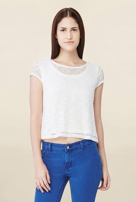 AND White Crochet Crop Top AND White Crochet Crop Top