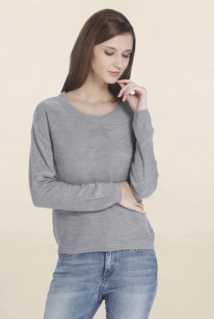 Only Grey Self Print Pullover Only Grey Self Print Pullover