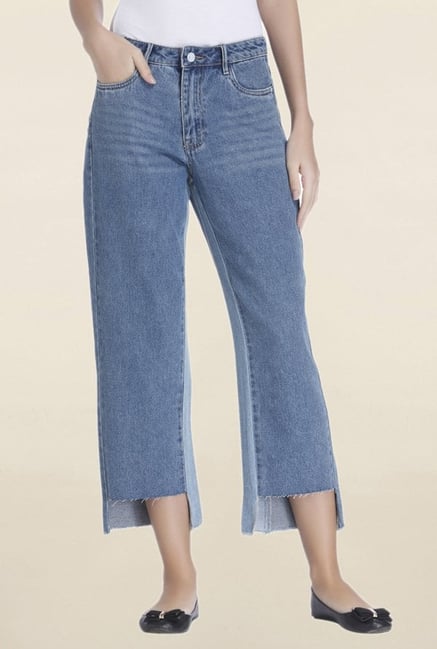 Only Blue Lightly Washed Mid Rise Crop Jeans Only Blue Lightly Washed Mid Rise Crop Jeans
