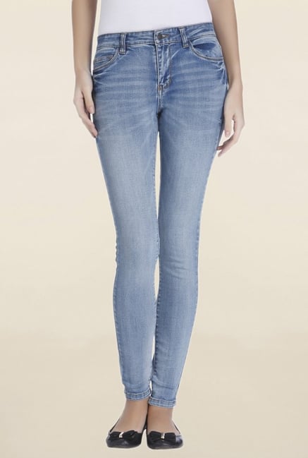 Only Blue Slim Fit Lightly Washed Mid Rise Jeans Only Blue Slim Fit Lightly Washed Mid Rise Jeans