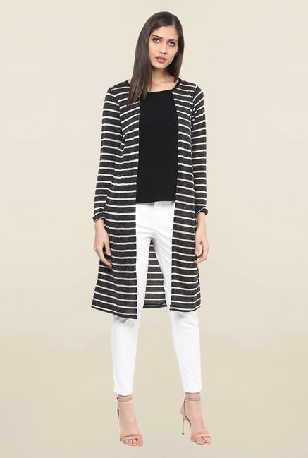 109 F Black Striped Shrug 109 F Black Striped Shrug