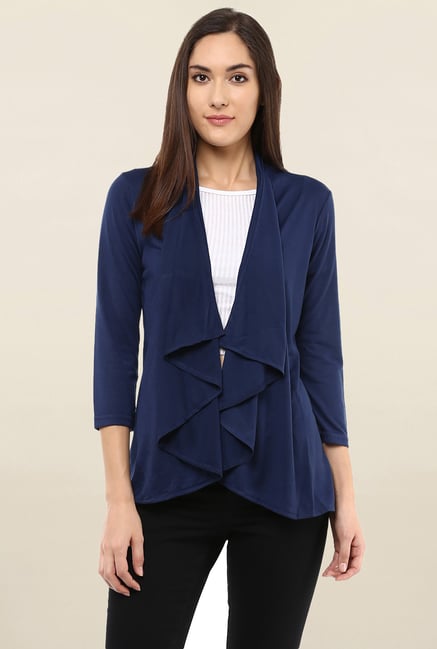 109 F Navy Polyester Shrug 109 F Navy Polyester Shrug