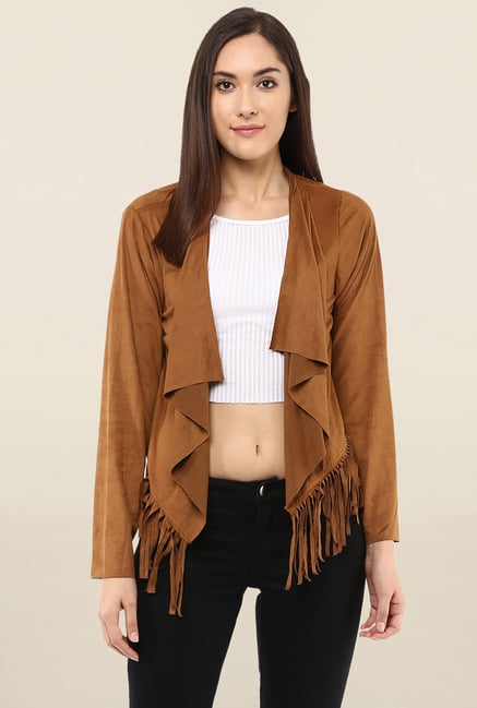 109 F Tan Full Sleeves Shrug 109 F Tan Full Sleeves Shrug