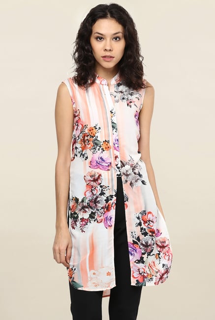 109 F Pink Floral Print Tunic 109 F Pink Floral Print Tunic