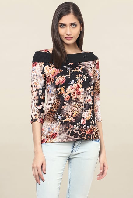 109 F Multicolor Floral Print Top 109 F Multicolor Floral Print Top