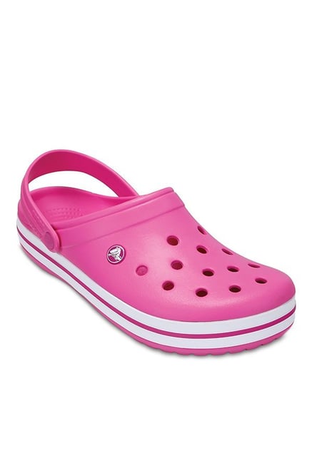 Crocs Crocband Party Pink Back Strap Clogs Crocs Crocband Party Pink Back Strap Clogs