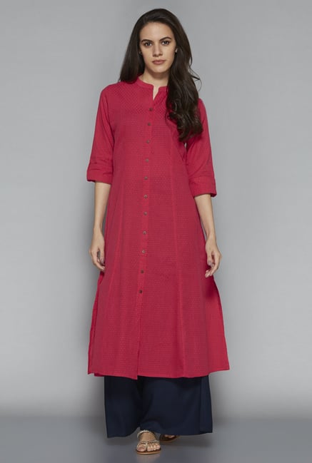 Utsa by Westside Pink Pure Cotton Kurta Utsa by Westside Pink Pure Cotton Kurta
