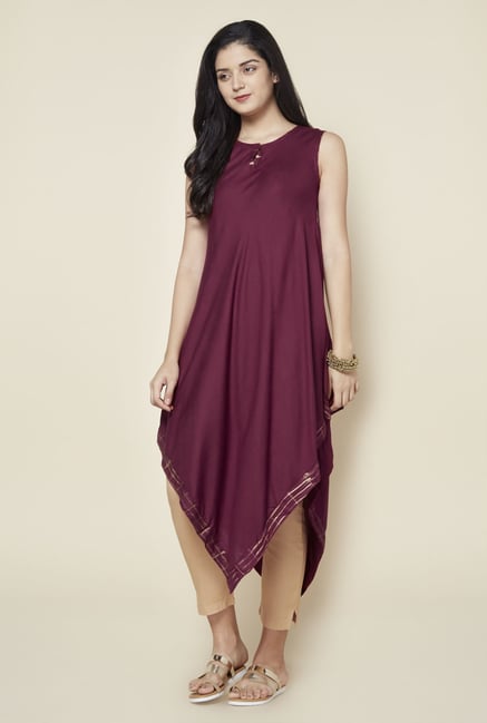 Zudio Wine Kurta Zudio Wine Kurta